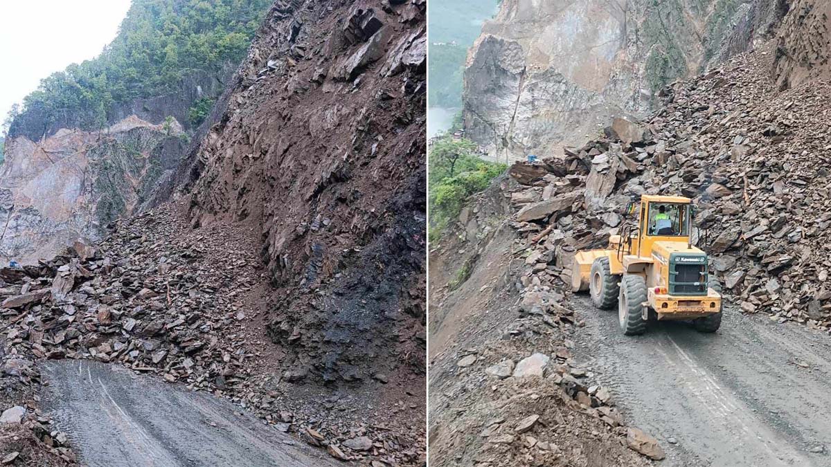 नारायणगढ–मुग्लिन सडकको पहिरो सफा गर्न समय लाग्ने